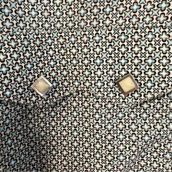 Panhandle Shirt Men’s Diamond Pearl Snap Button Blue Long Sleeve Size Large - Picture 3 of 6